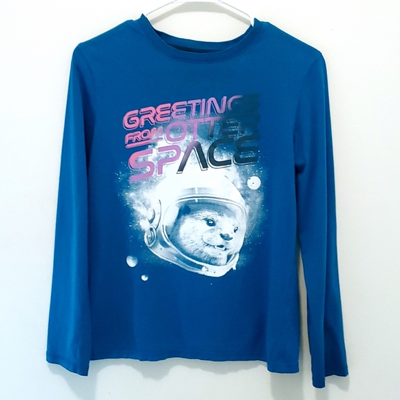 'Greetings from Space' Long Sleeved Graphic T-shirt EUC - Picture 1 of 3